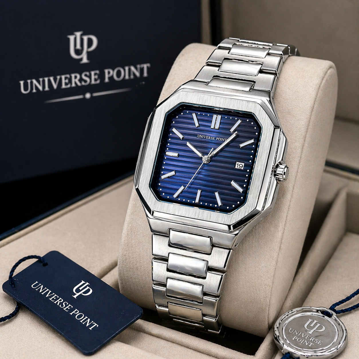 Universal Point Stainless Steel Chain Watch