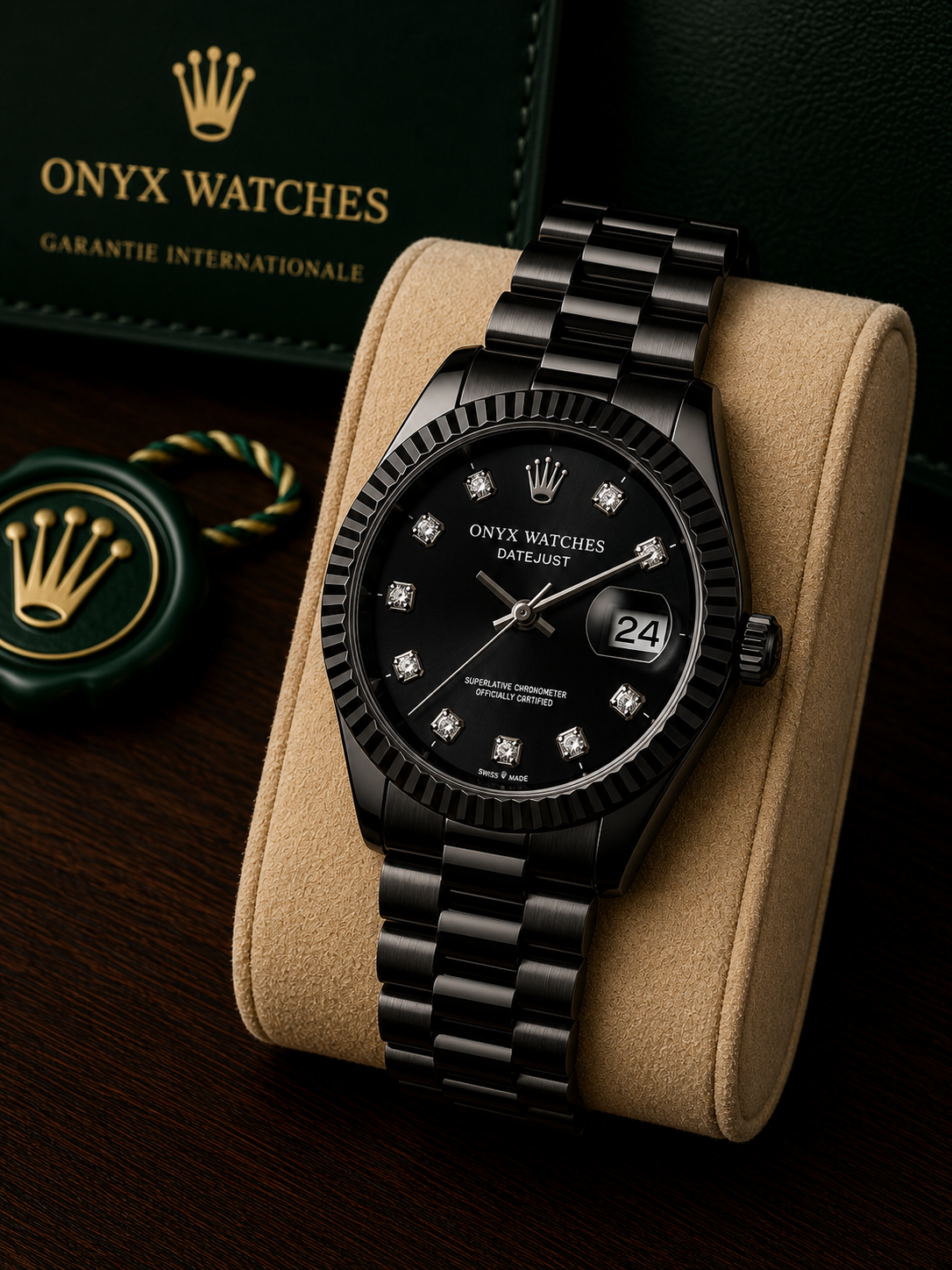 Onyx Luxury Chain Watch