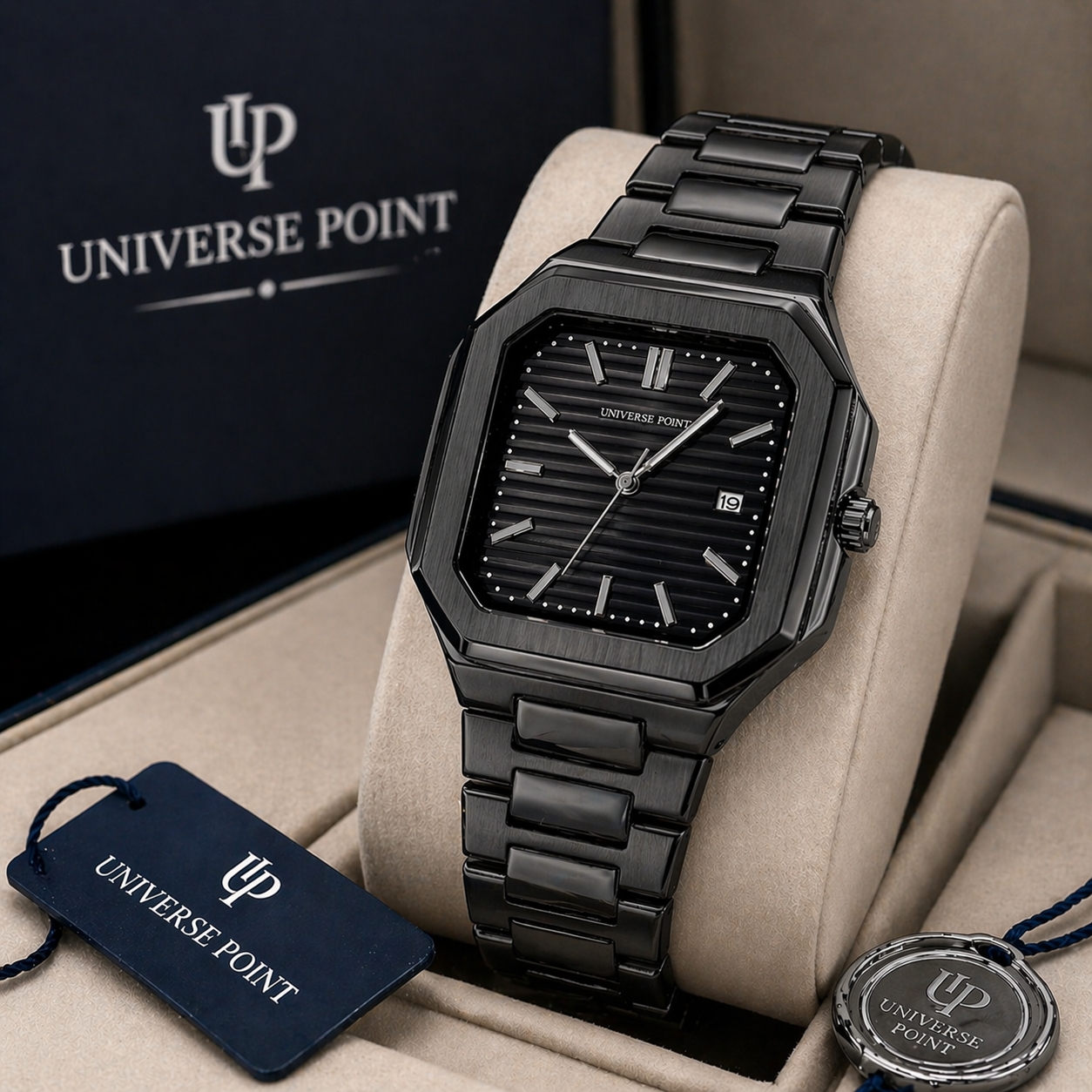 Universal Point Stainless Steel Chain Watch